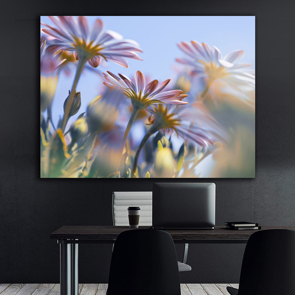 Peinture sur toile - Fleurs roses