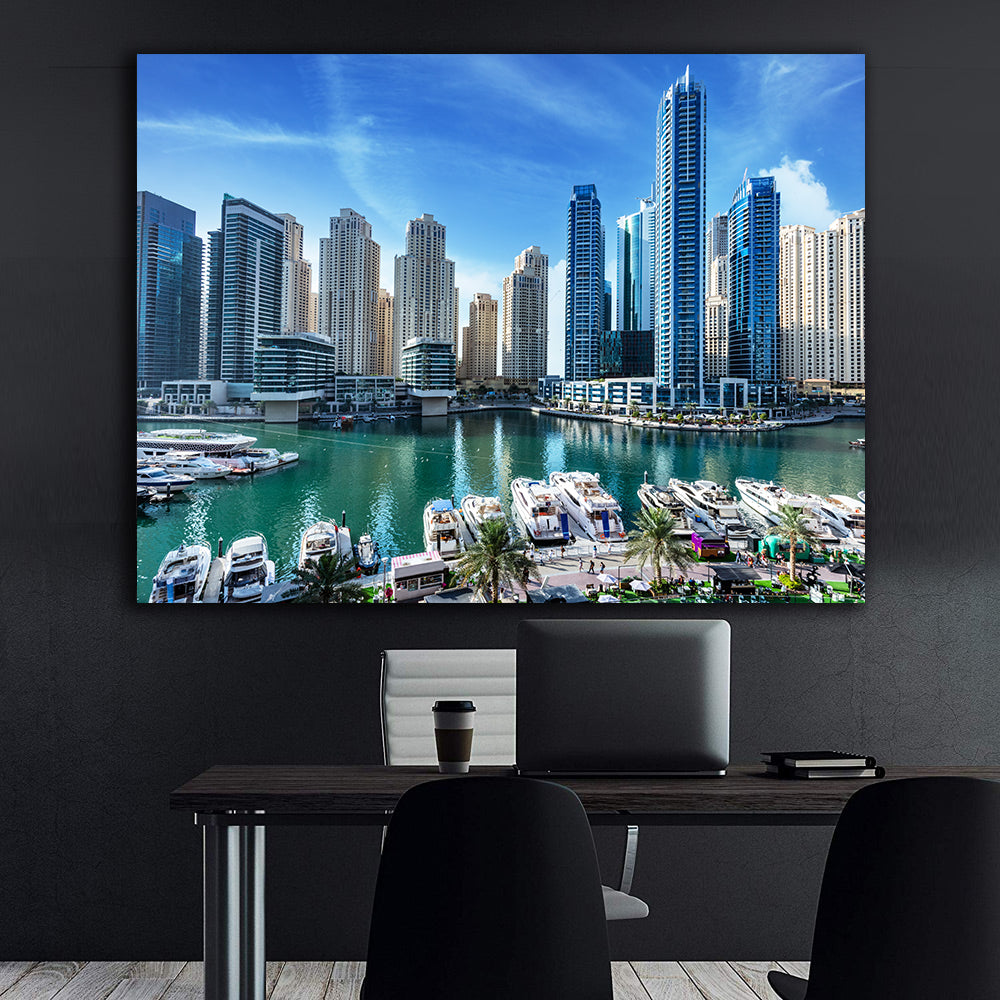 Leinwandgemälde - Dubai Marina Landschaft