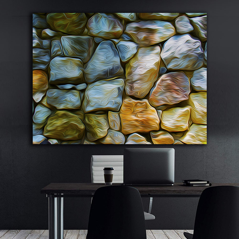 Peinture sur toile - Pierres abstraites