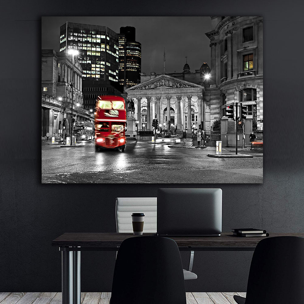 Leinwandbild - London Schwarz und Weiß