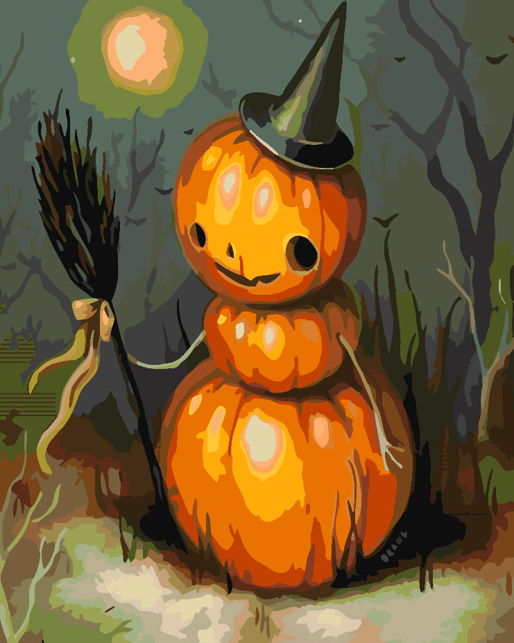 Peinture par numéros - Citrouille d'Halloween 3619