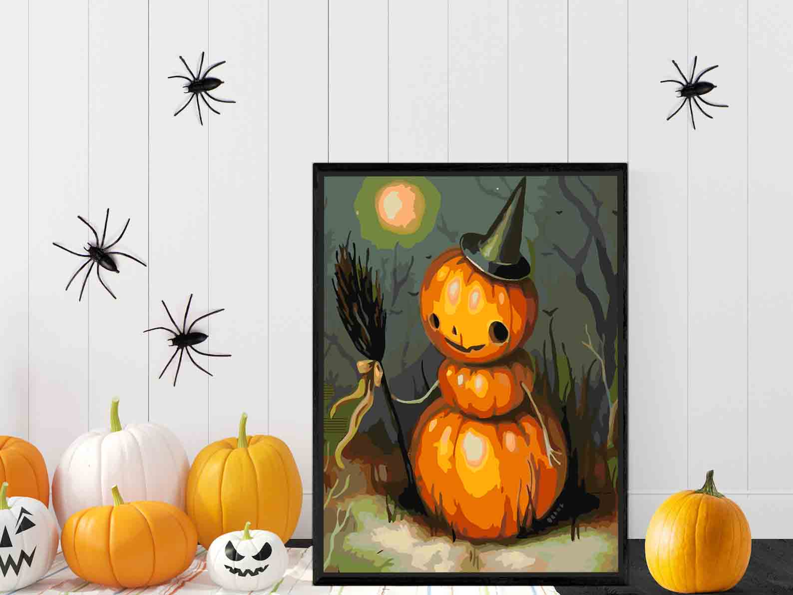 Peinture par numéros - Citrouille d'Halloween 3619