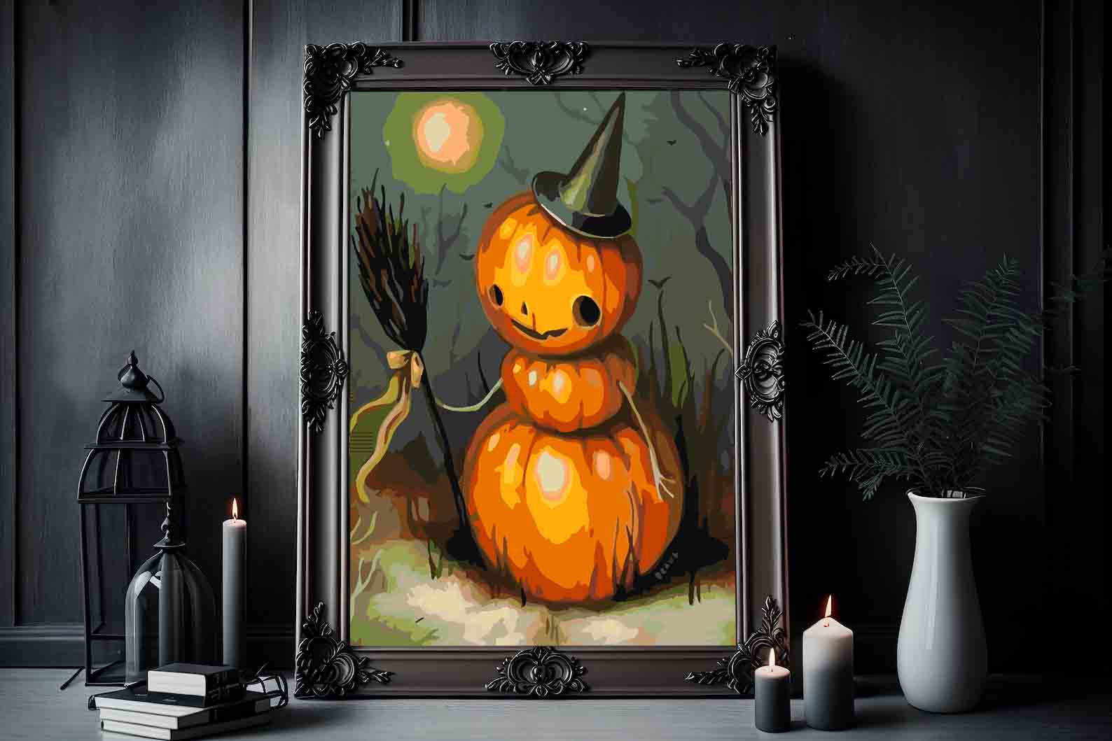 Peinture par numéros - Citrouille d'Halloween 3619