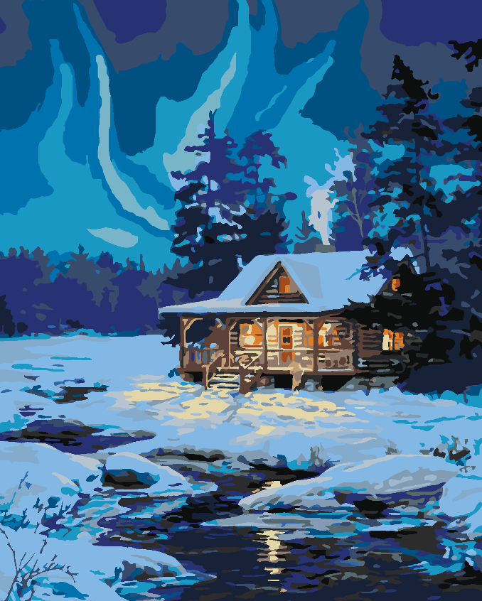 Malen nach Zahlen - Winterlandschaft 3880