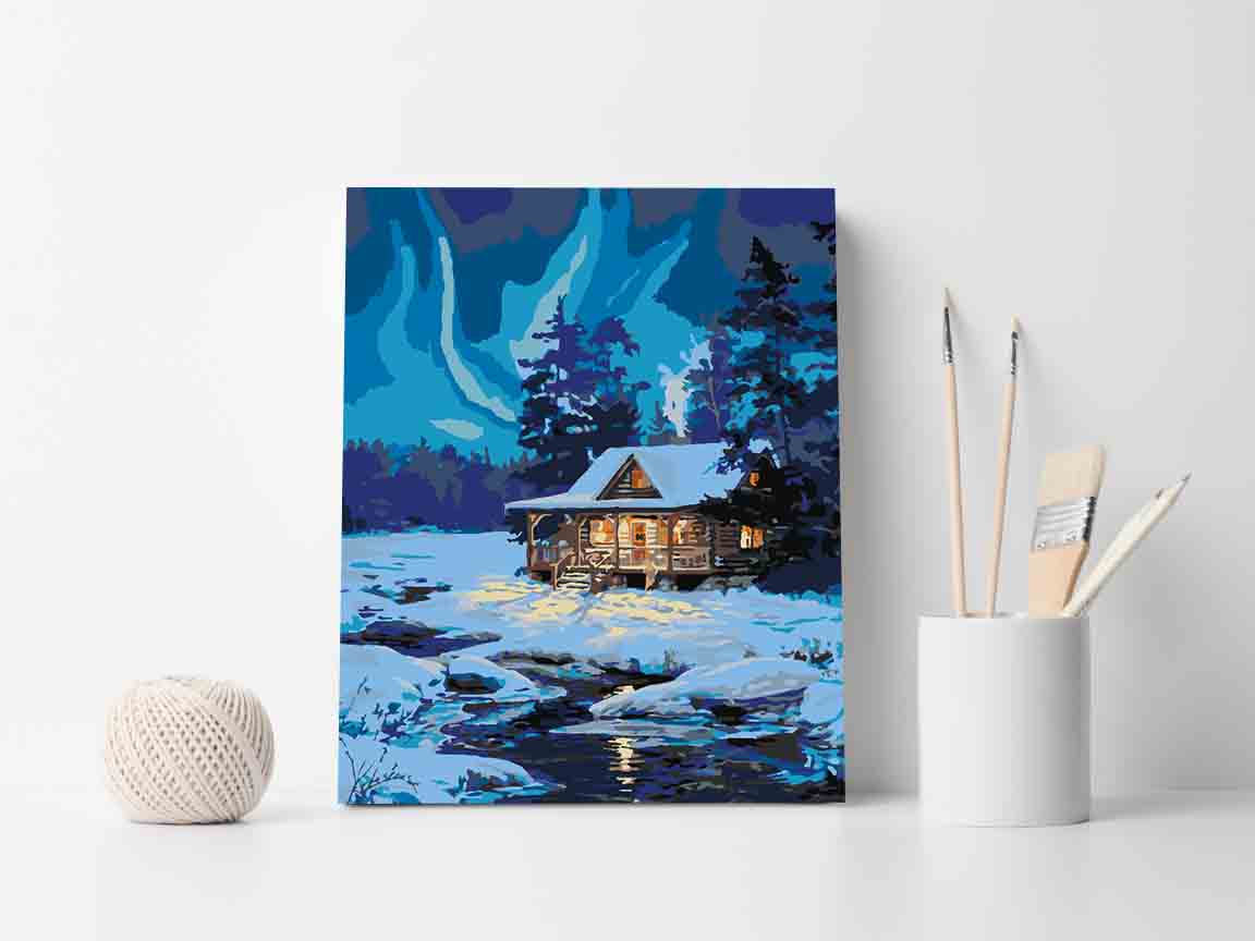 Malen nach Zahlen - Winterlandschaft 3880