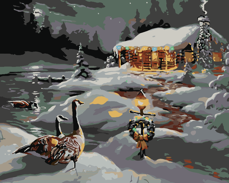 Malen nach Zahlen - Winterlandschaft 3945