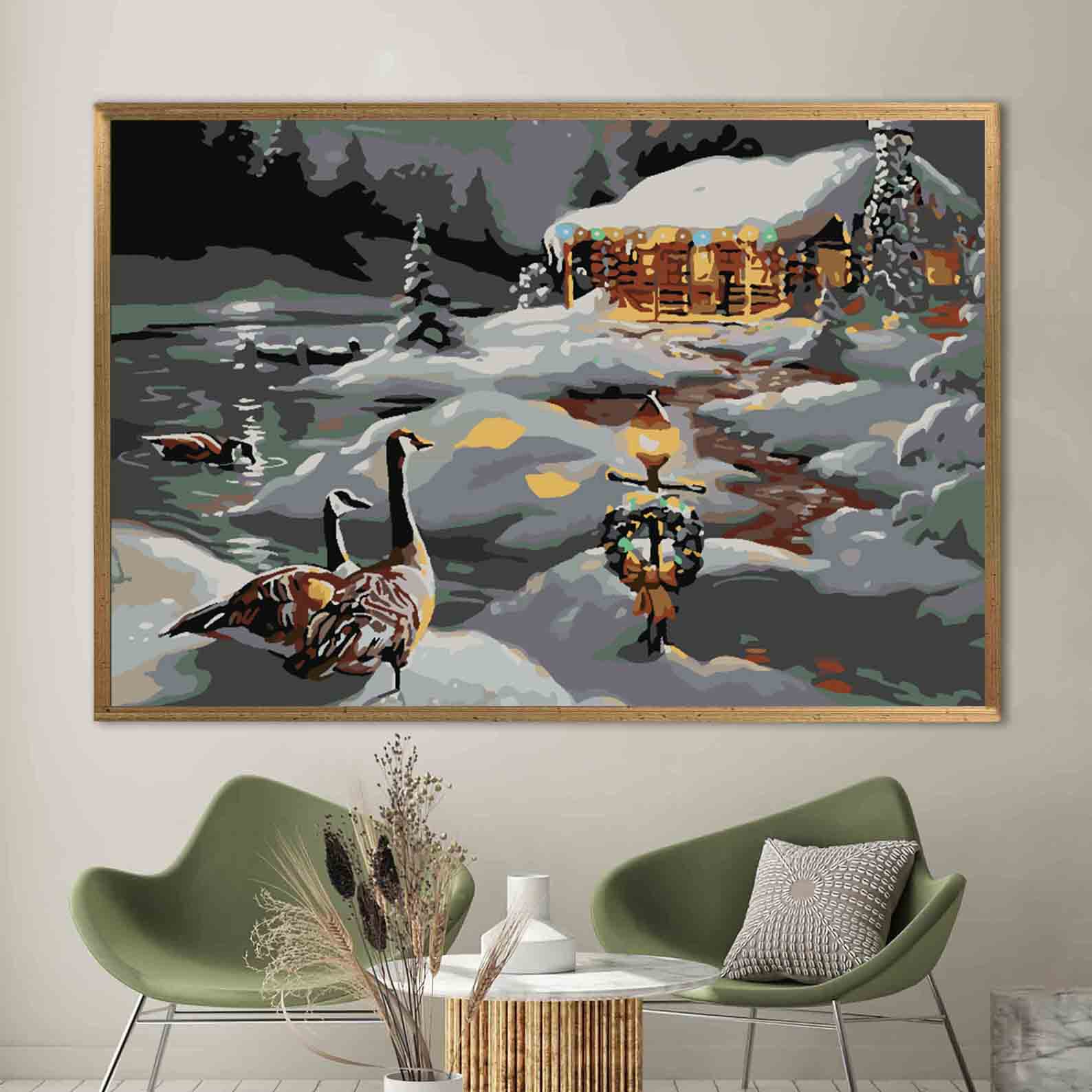 Malen nach Zahlen - Winterlandschaft 3945