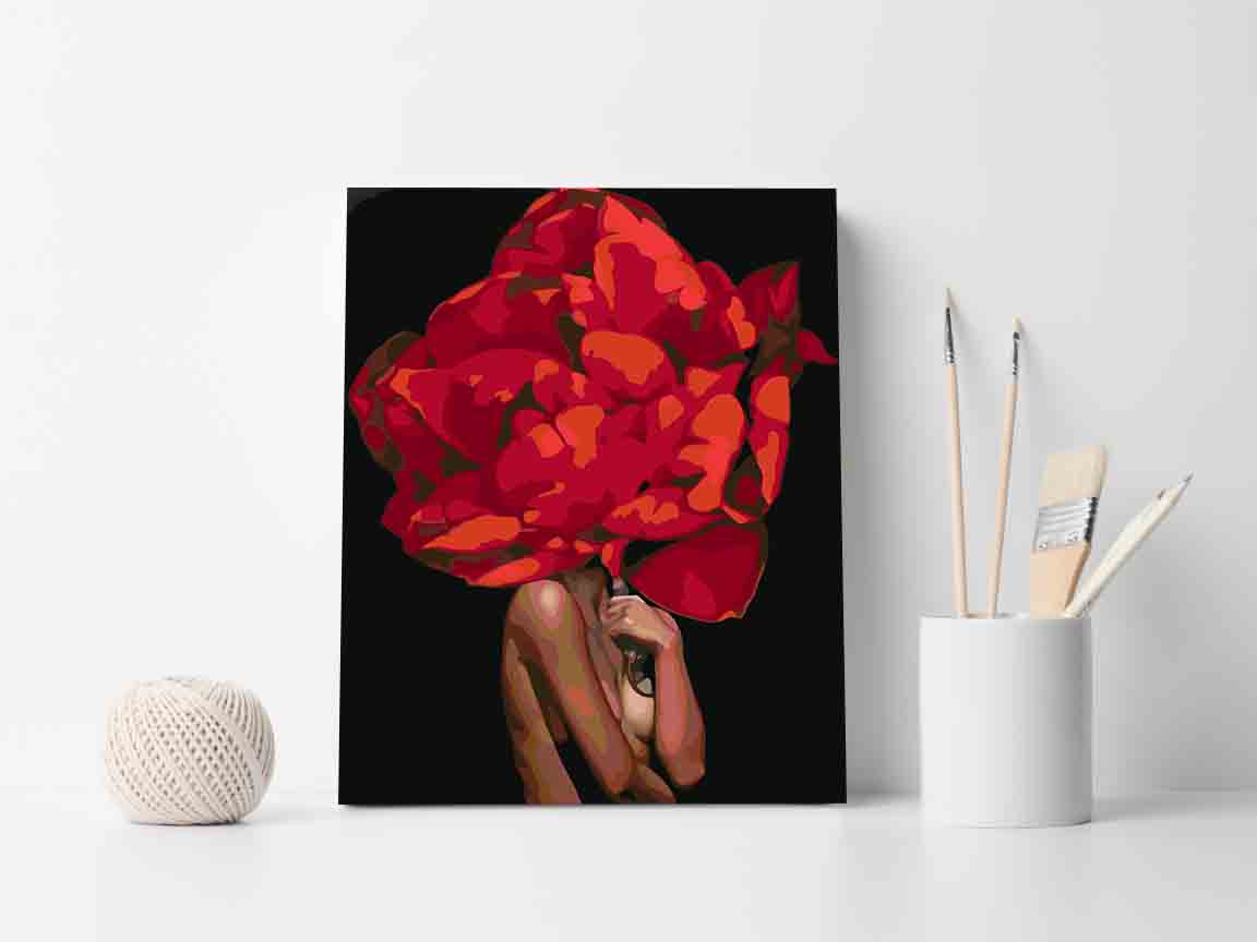 Malen nach Zahlen - Blumenkopf 4080