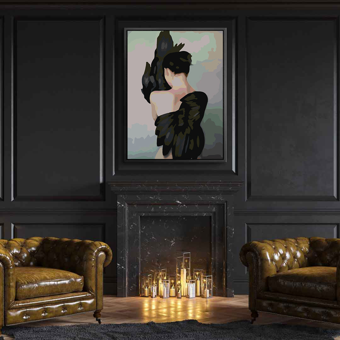 Pictura pe numere - Fată cu Aripi 4106