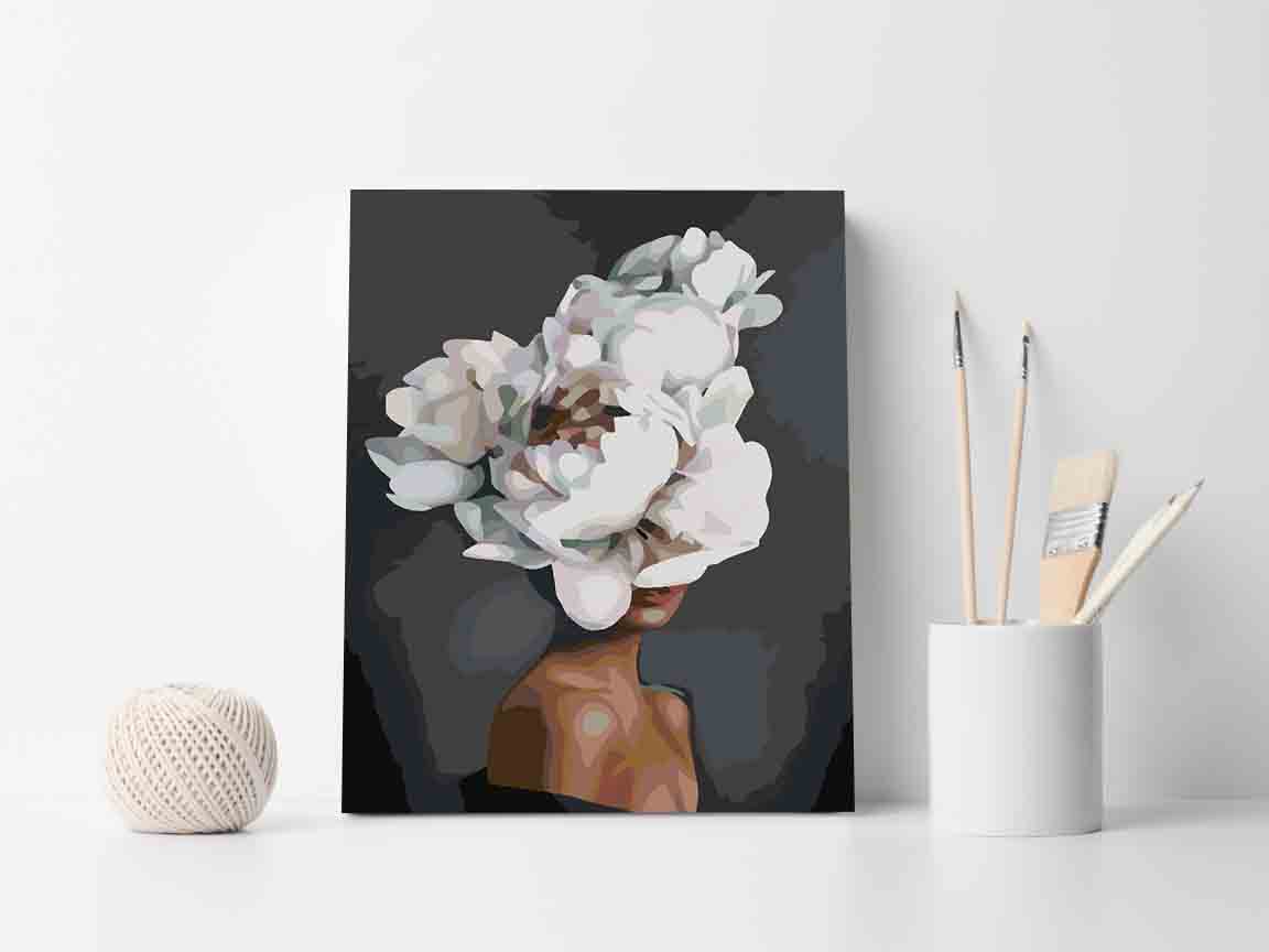 Peinture par numéros - Tête florale 4114