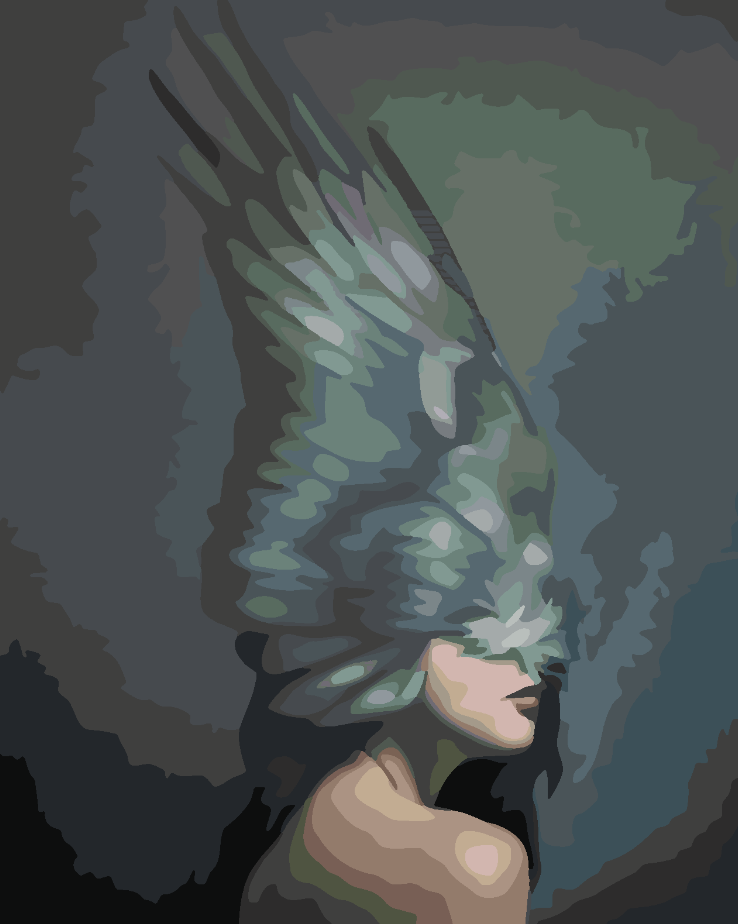 Peinture par numéros - Fille avec des ailes 4121