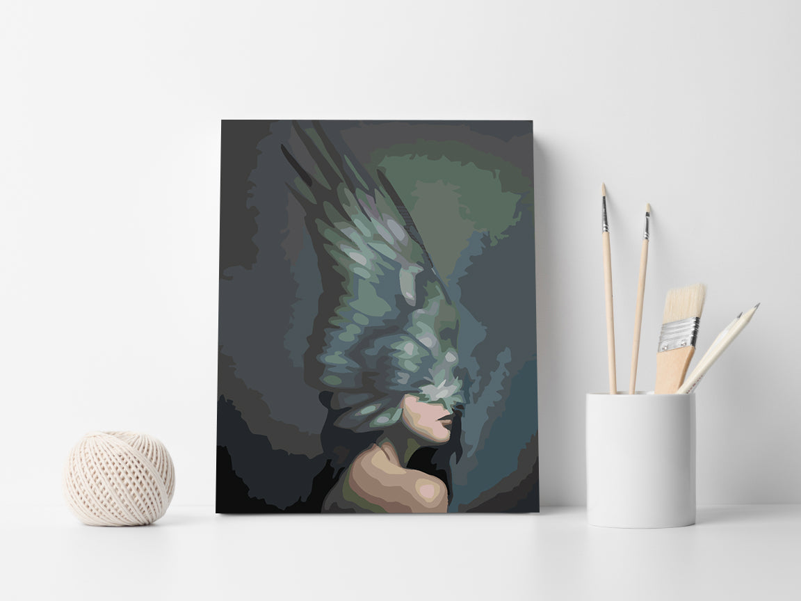 Peinture par numéros - Fille avec des ailes 4121
