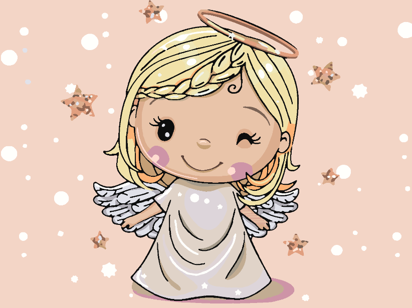 Malen nach Zahlen - Engel für Kinder 4124