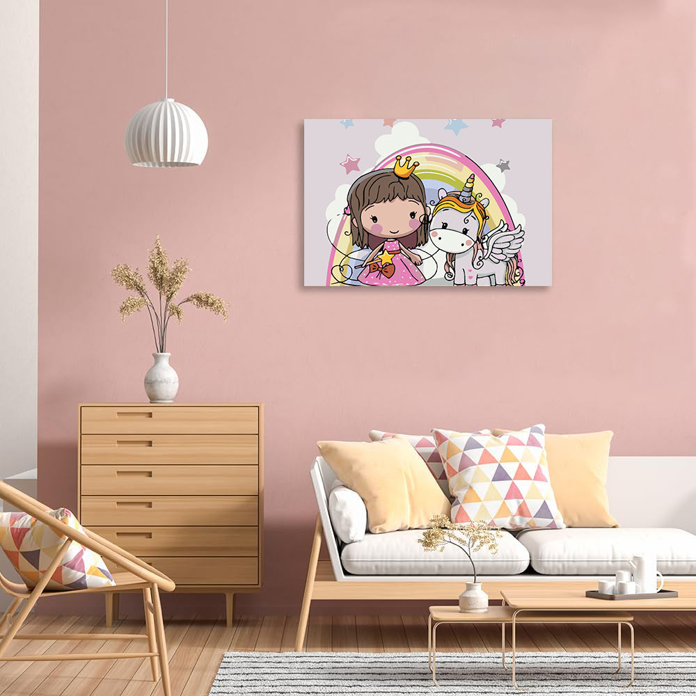 Malen nach Zahlen - Kleine Prinzessin mit dem Einhorn 4132