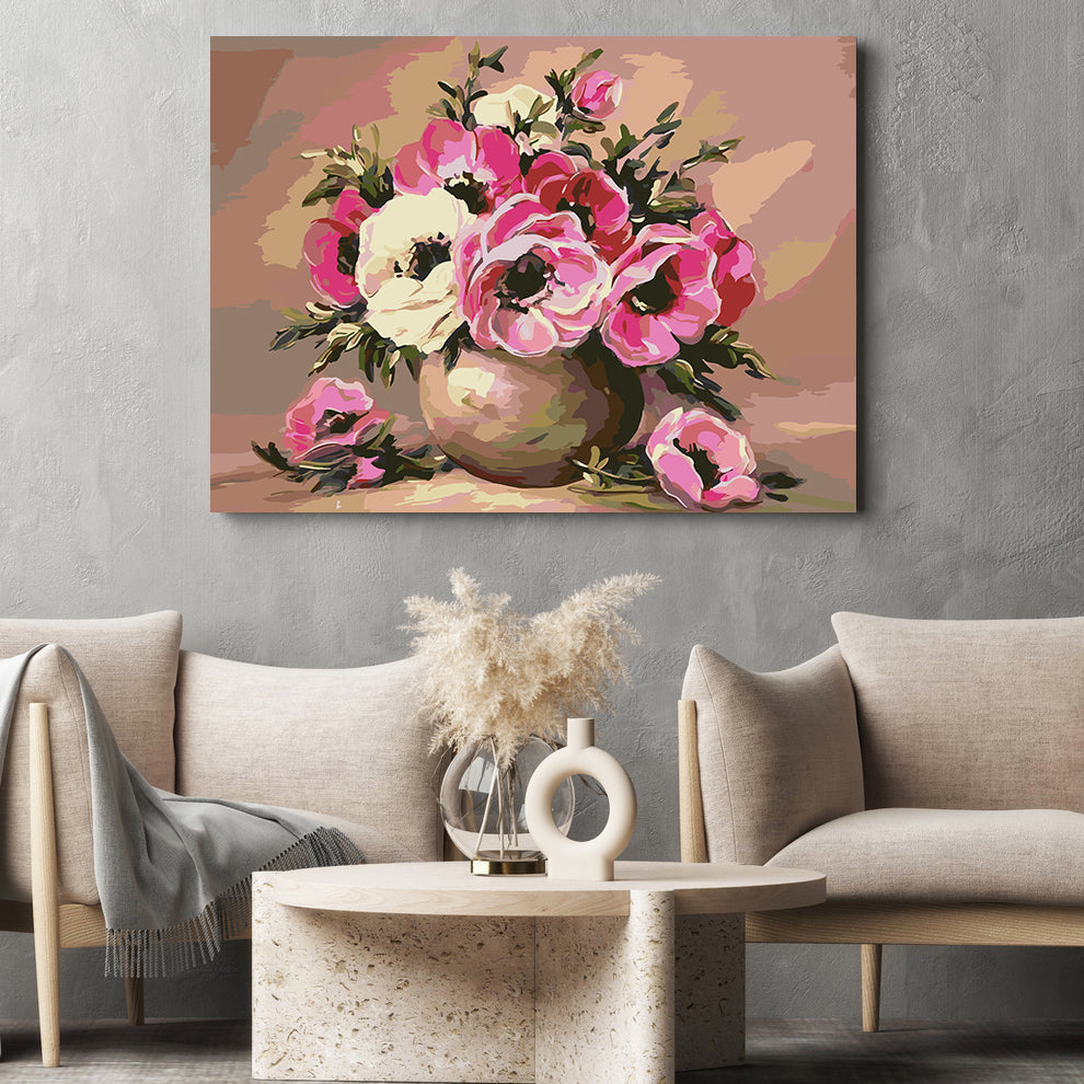 Malen nach Zahlen - Blumen in einer Vase 4152