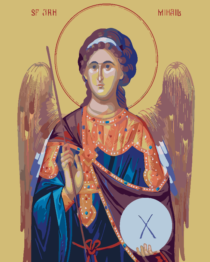 Malen nach Zahlen - Heiliger Erzengel Michael 4163