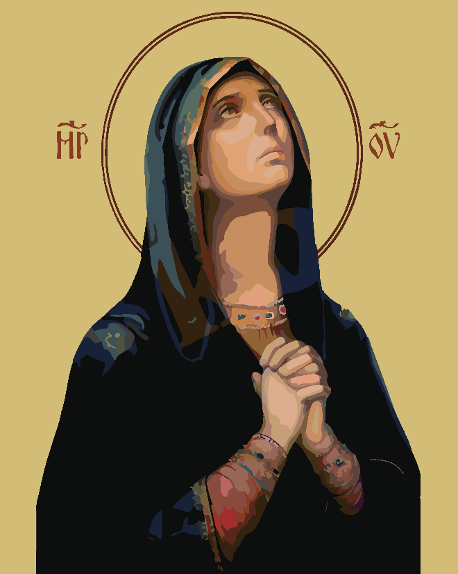 Malen nach Zahlen - Heilige Maria 4164