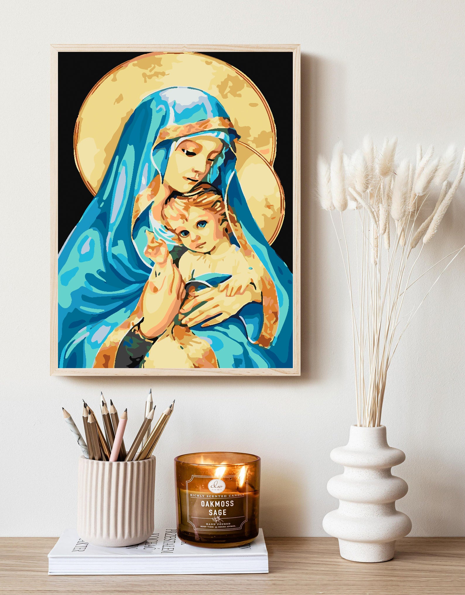 Peinture par numéros - Sainte Marie avec l'Enfant 4165