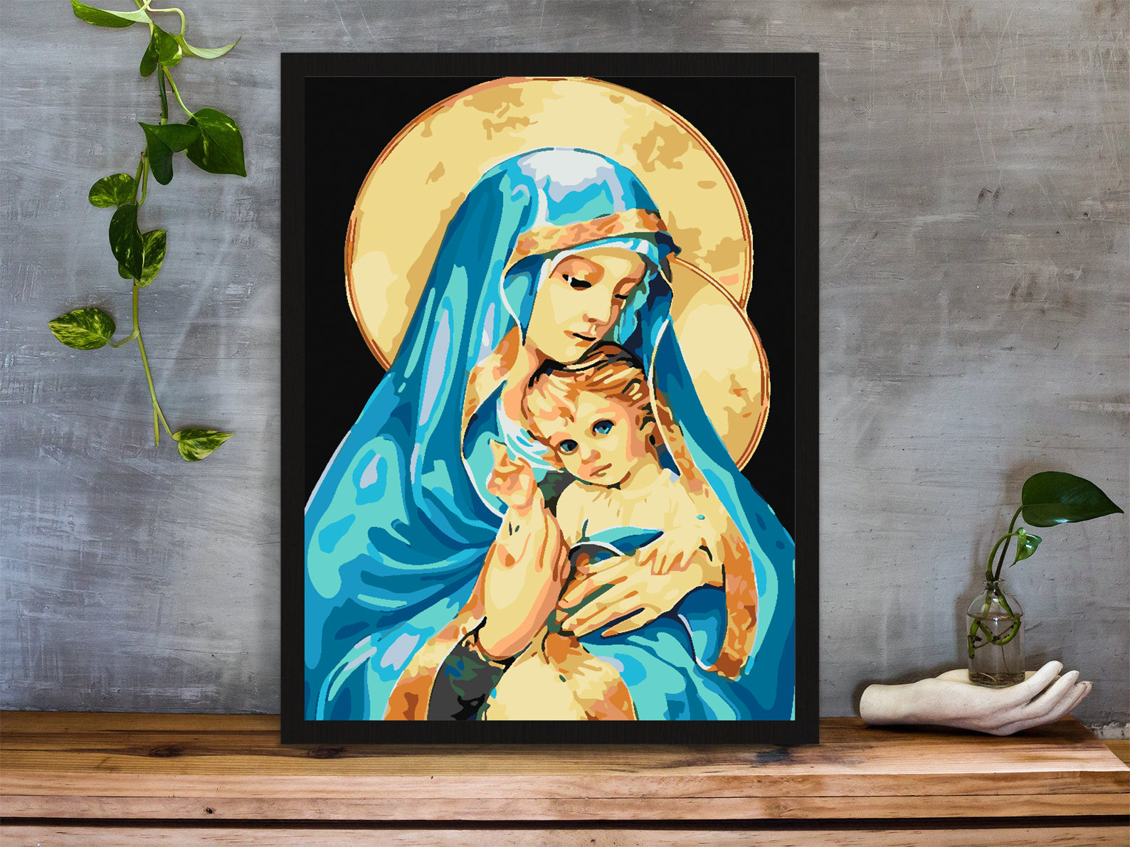 Peinture par numéros - Sainte Marie avec l'Enfant 4165