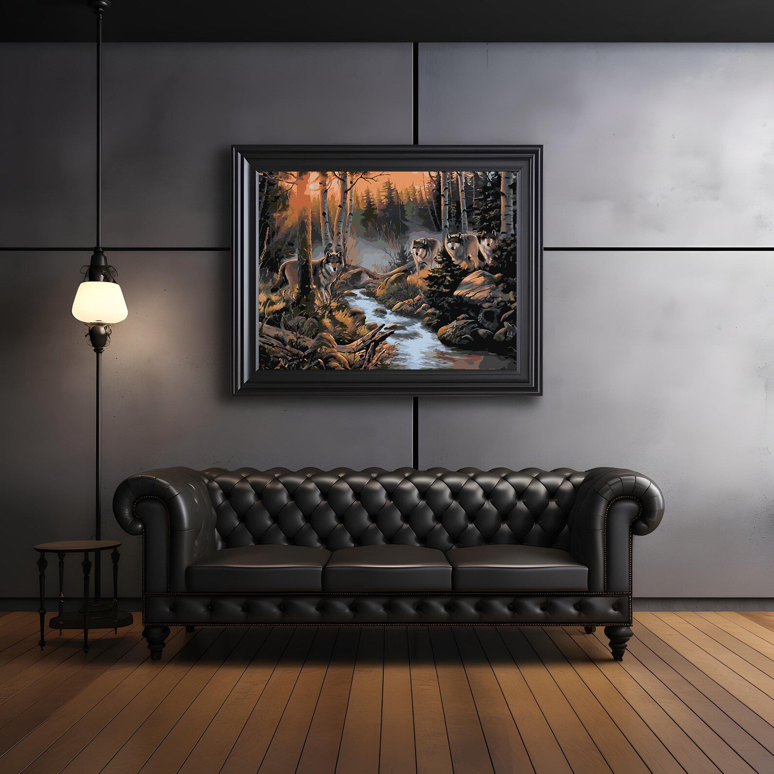 Malen nach Zahlen - Wölfe im Wald 4166