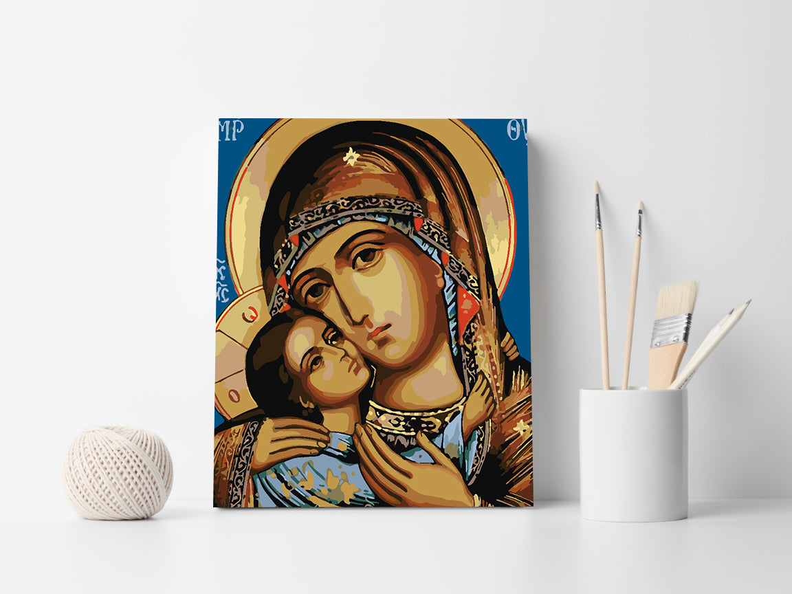 Malen nach Zahlen - Heilige Maria mit Kind 4175