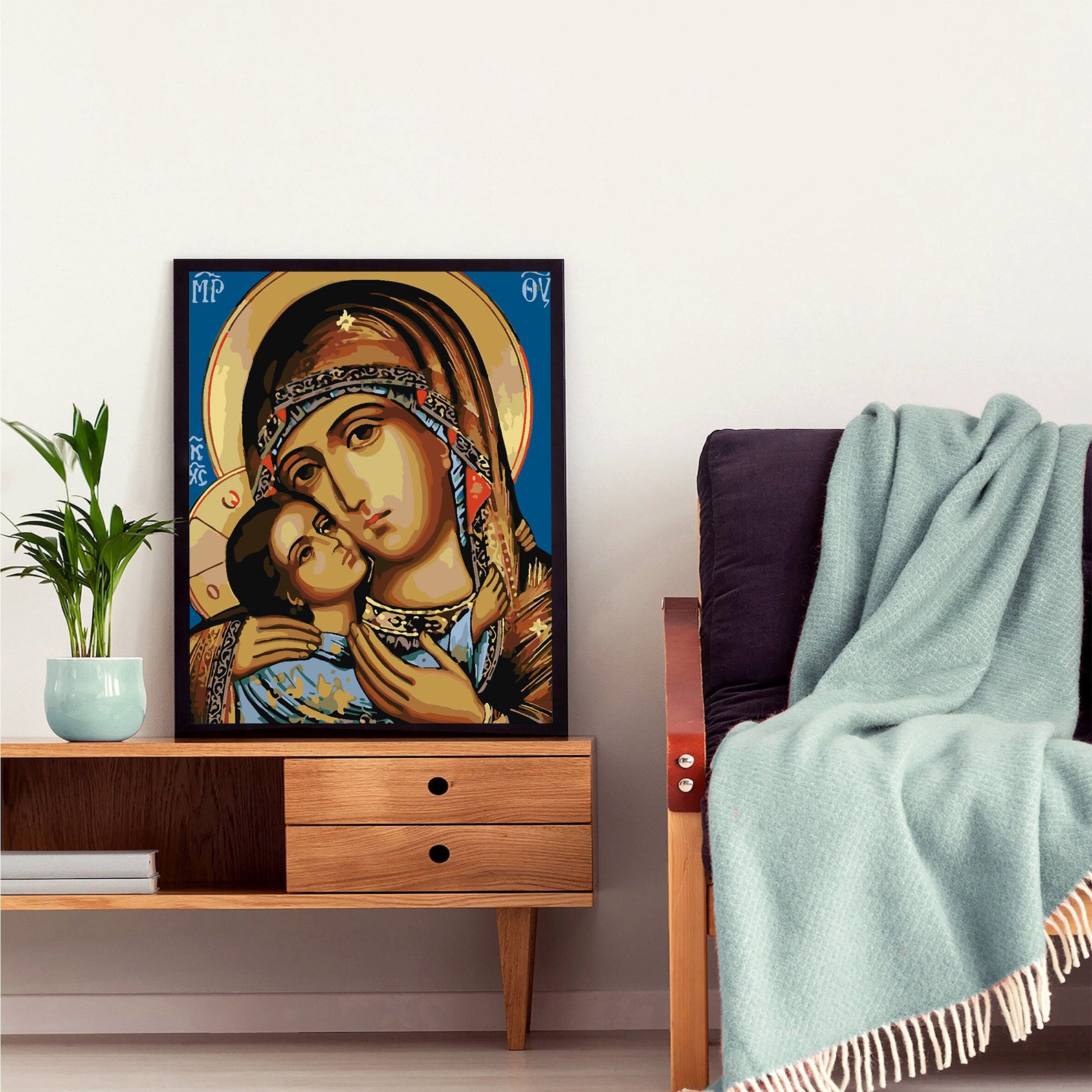 Peinture par numéros - Sainte Marie avec l'Enfant 4175