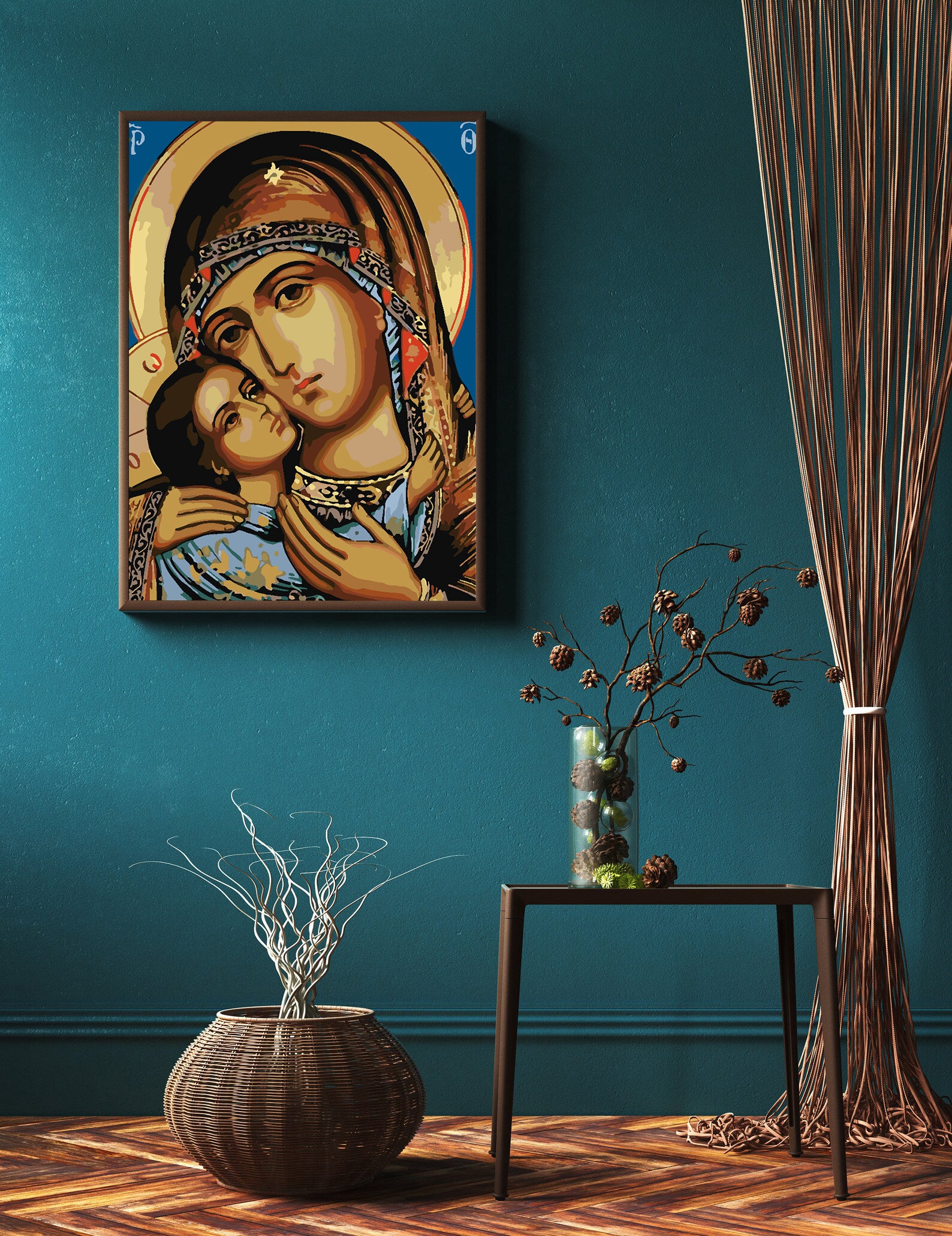 Peinture par numéros - Sainte Marie avec l'Enfant 4175