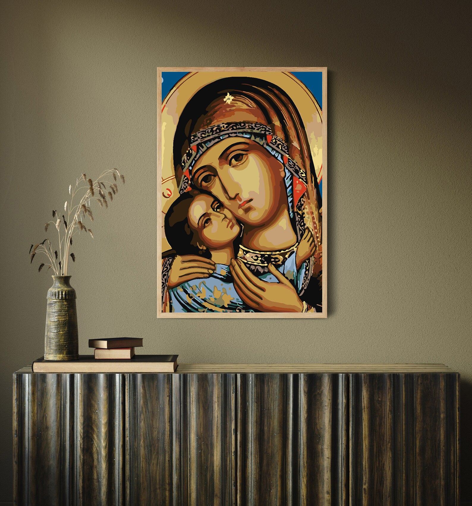 Peinture par numéros - Sainte Marie avec l'Enfant 4175