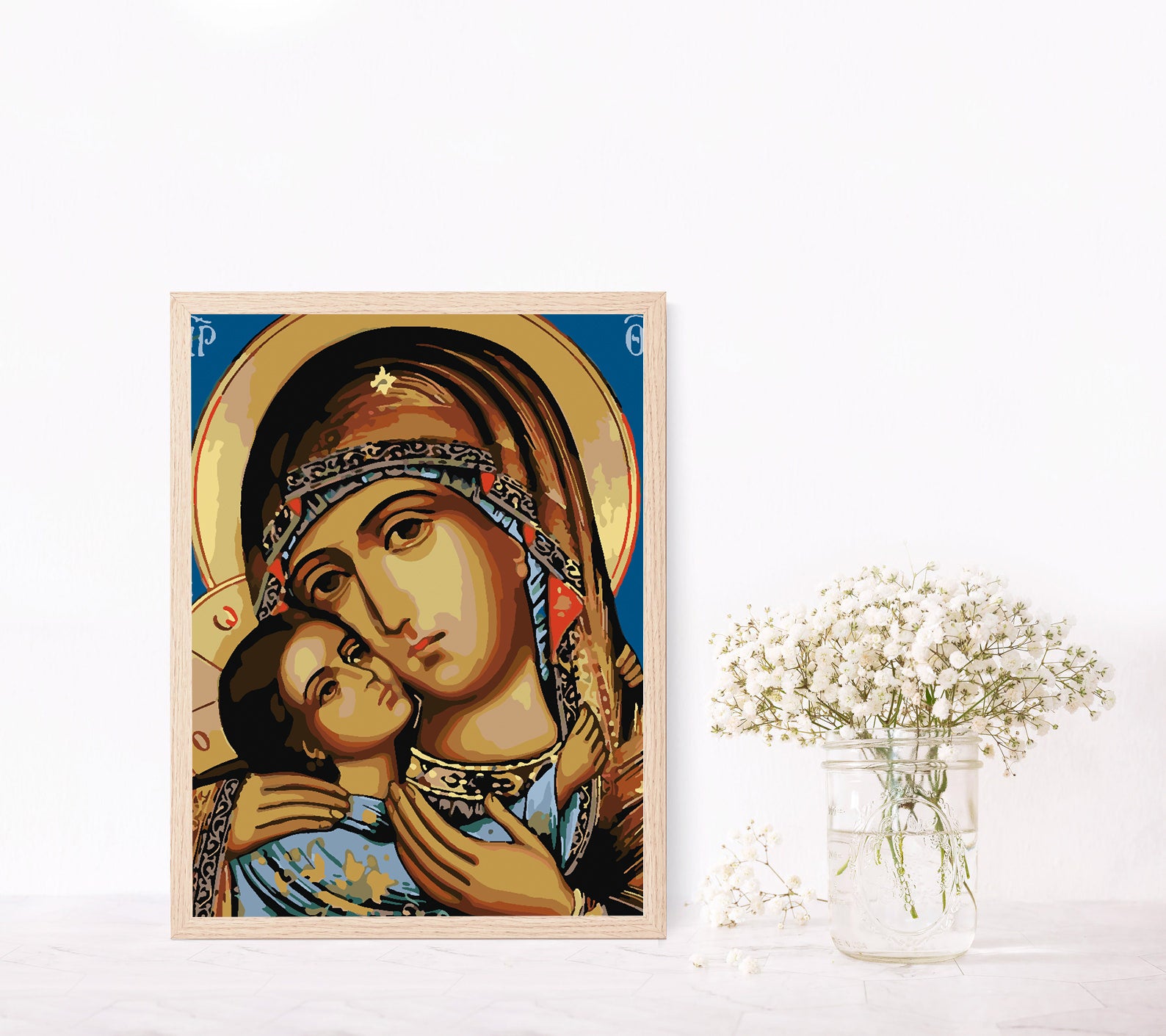 Peinture par numéros - Sainte Marie avec l'Enfant 4175