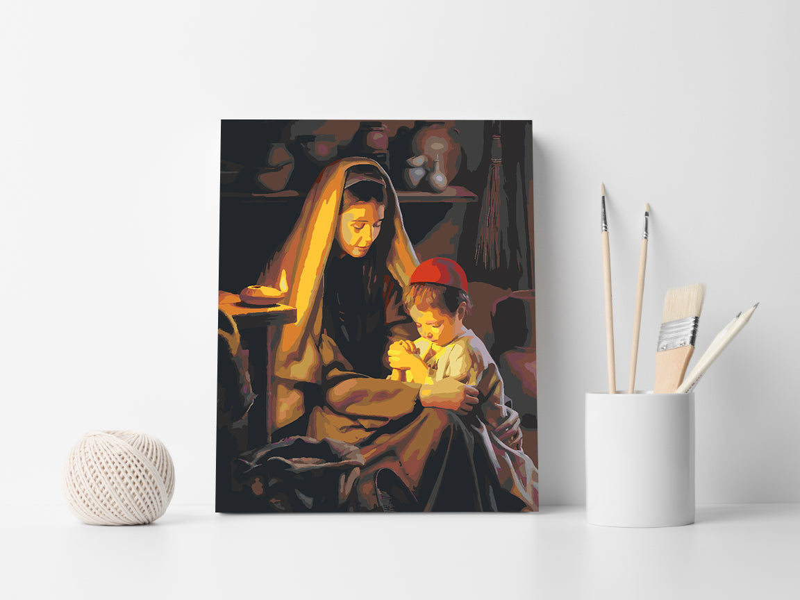 Malen nach Zahlen - Mutter mit Kind 4179