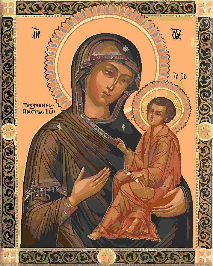 Malen nach Zahlen - Heilige Maria mit Kind 4180