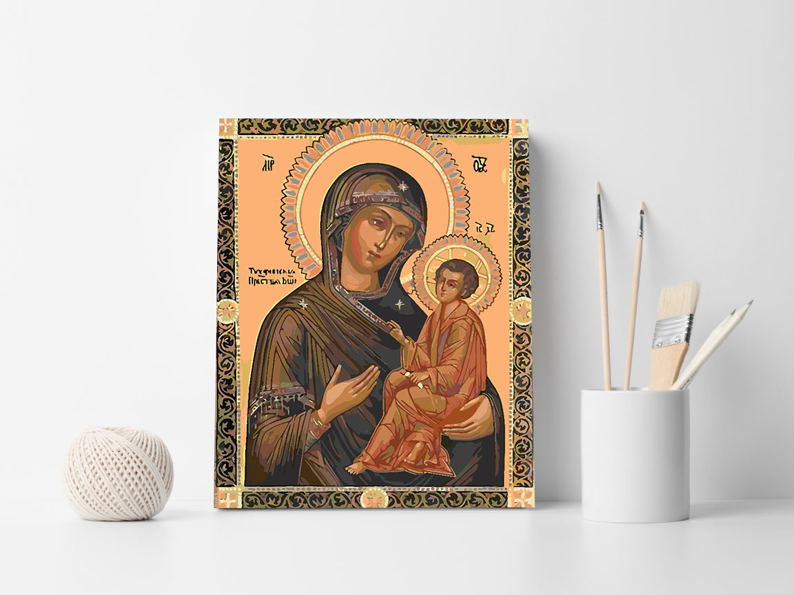 Malen nach Zahlen - Heilige Maria mit Kind 4180