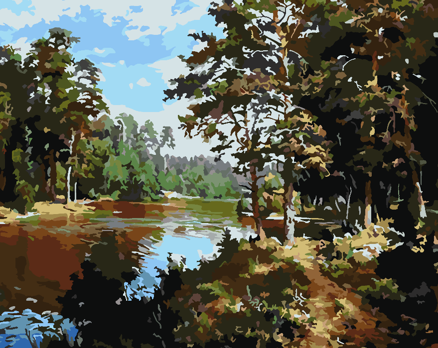 Malen nach Zahlen - Waldlandschaft 4199