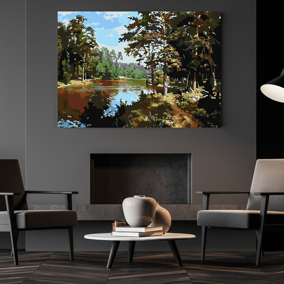 Malen nach Zahlen - Waldlandschaft 4199