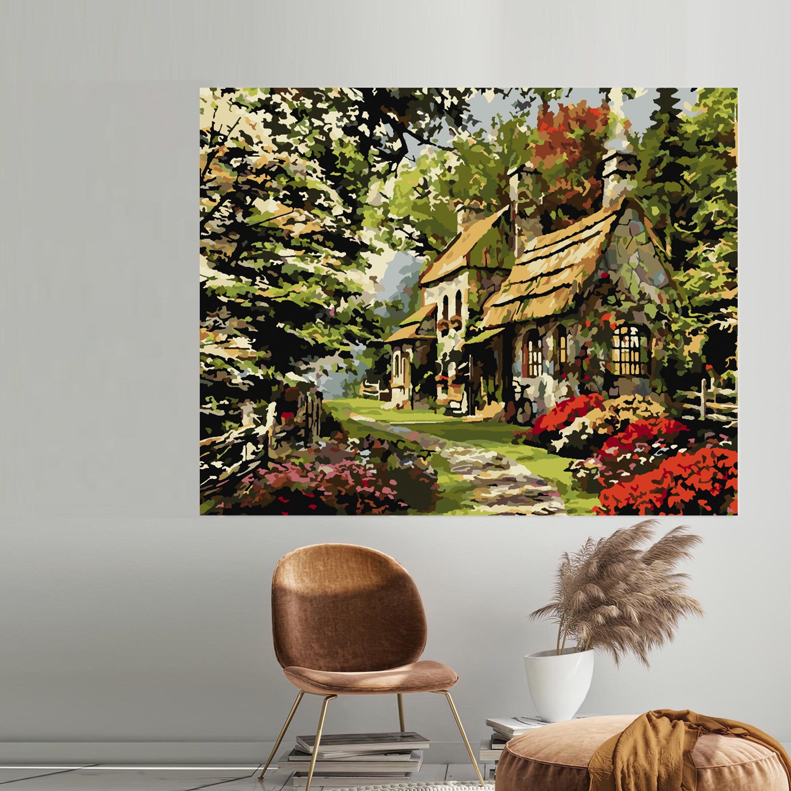 Malen nach Zahlen - Blumenhaus 4200