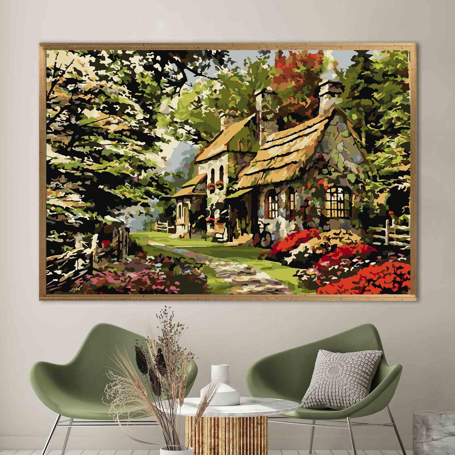 Malen nach Zahlen - Blumenhaus 4200