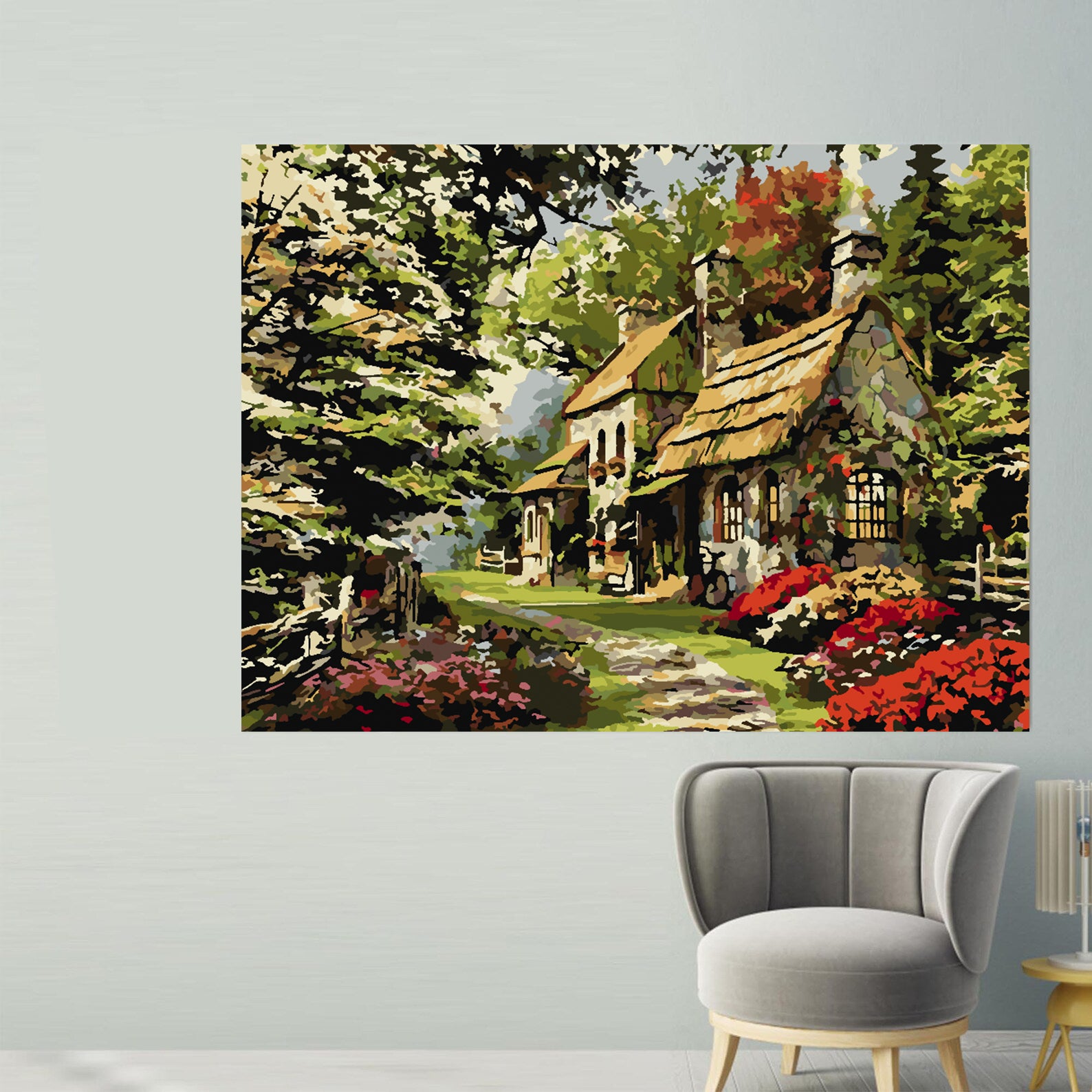 Malen nach Zahlen - Blumenhaus 4200