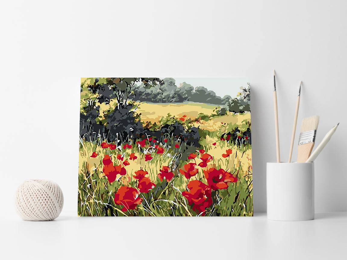 Malen nach Zahlen - Mohnblumenfeld 4203