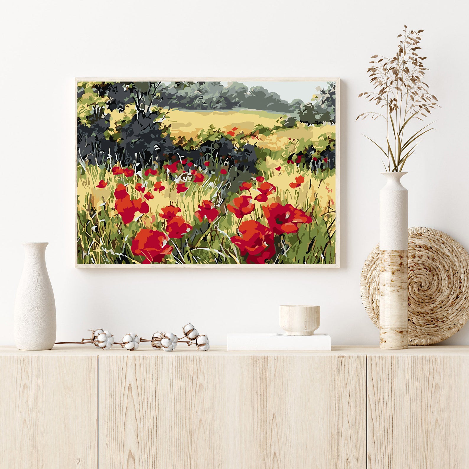 Peinture par numéros - Champ de coquelicots 4203