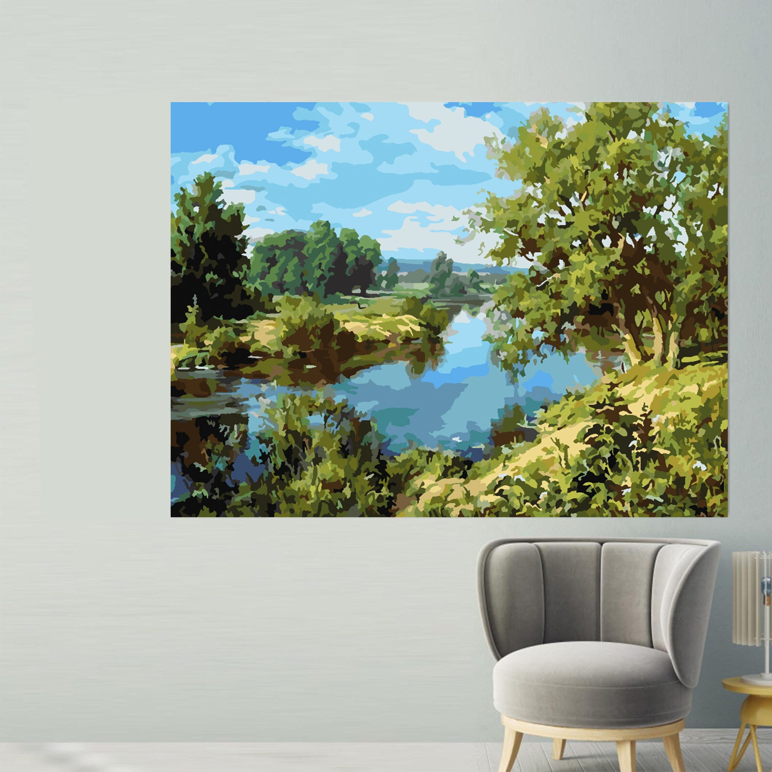 Malen nach Zahlen - Flusslandschaft 4209