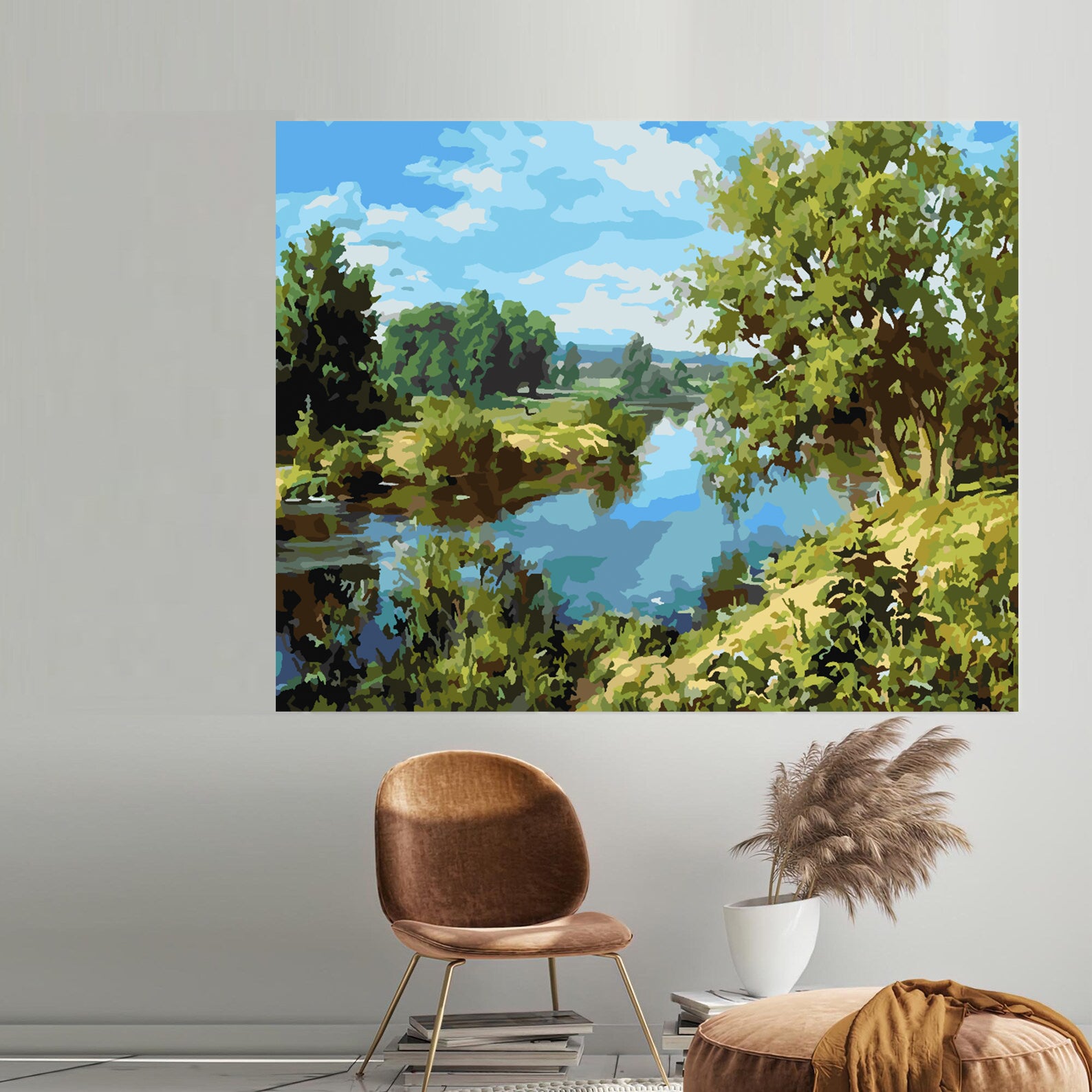 Malen nach Zahlen - Flusslandschaft 4209