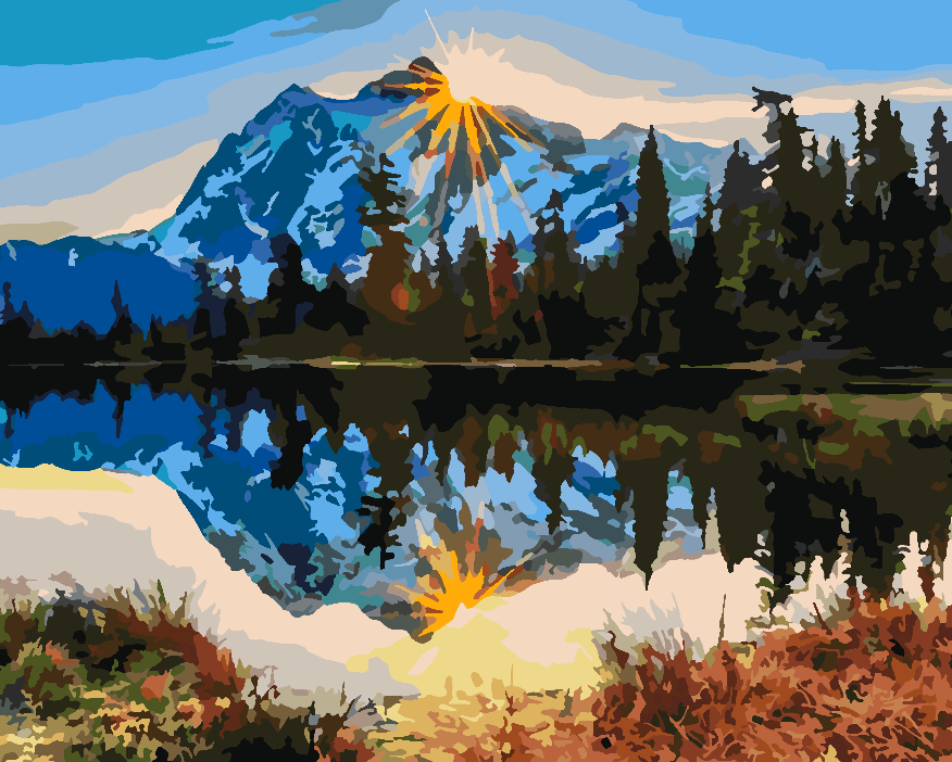 Malen nach Zahlen - Berglandschaft 4211