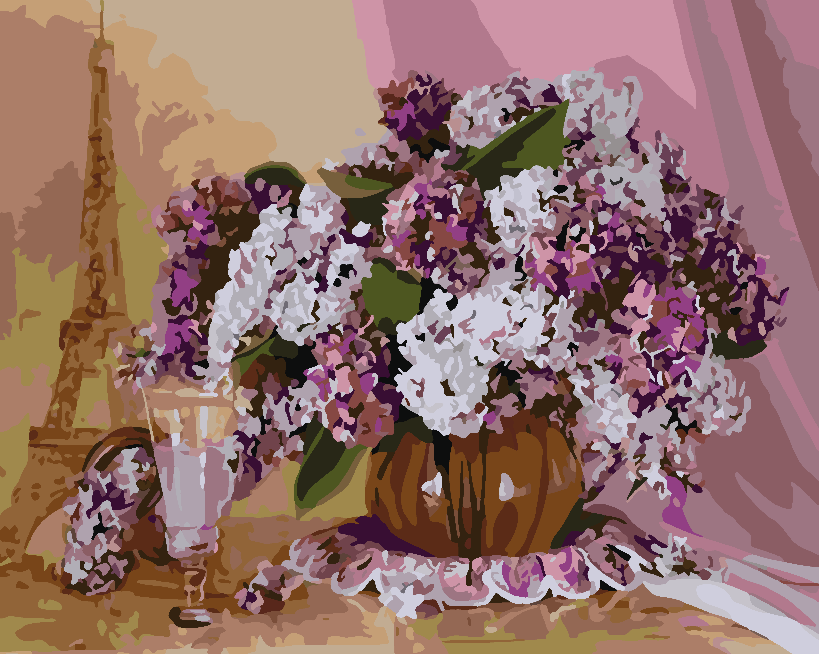 Malen nach Zahlen - Blumen in einer Vase 4216