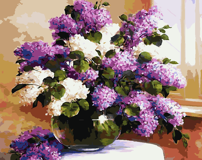 Malen nach Zahlen - Blumen in einer Vase 4218