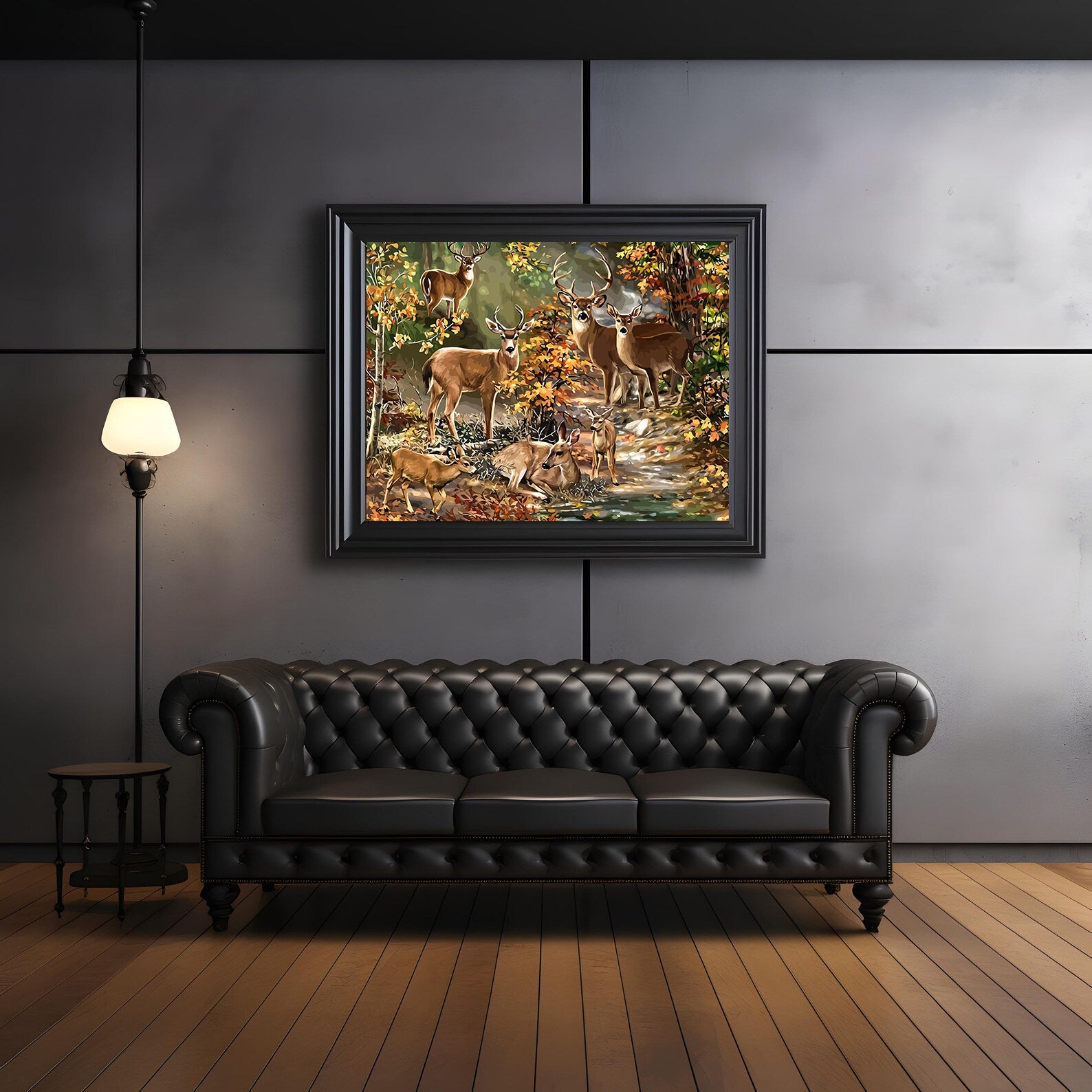 Malen nach Zahlen - Hirsch im Wald 4219