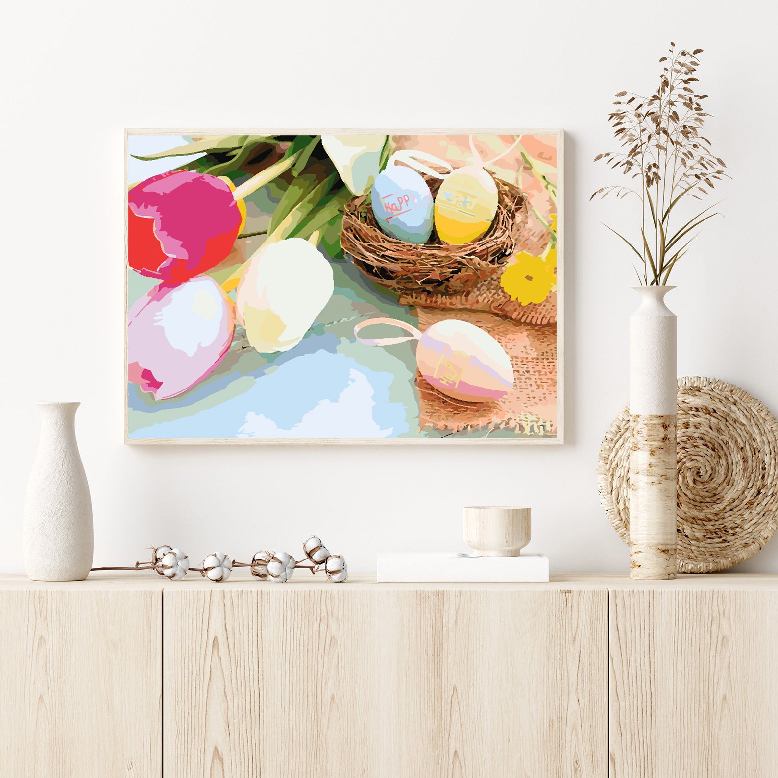 Pictura pe numere - Ouă de Paște și Lalele 4235