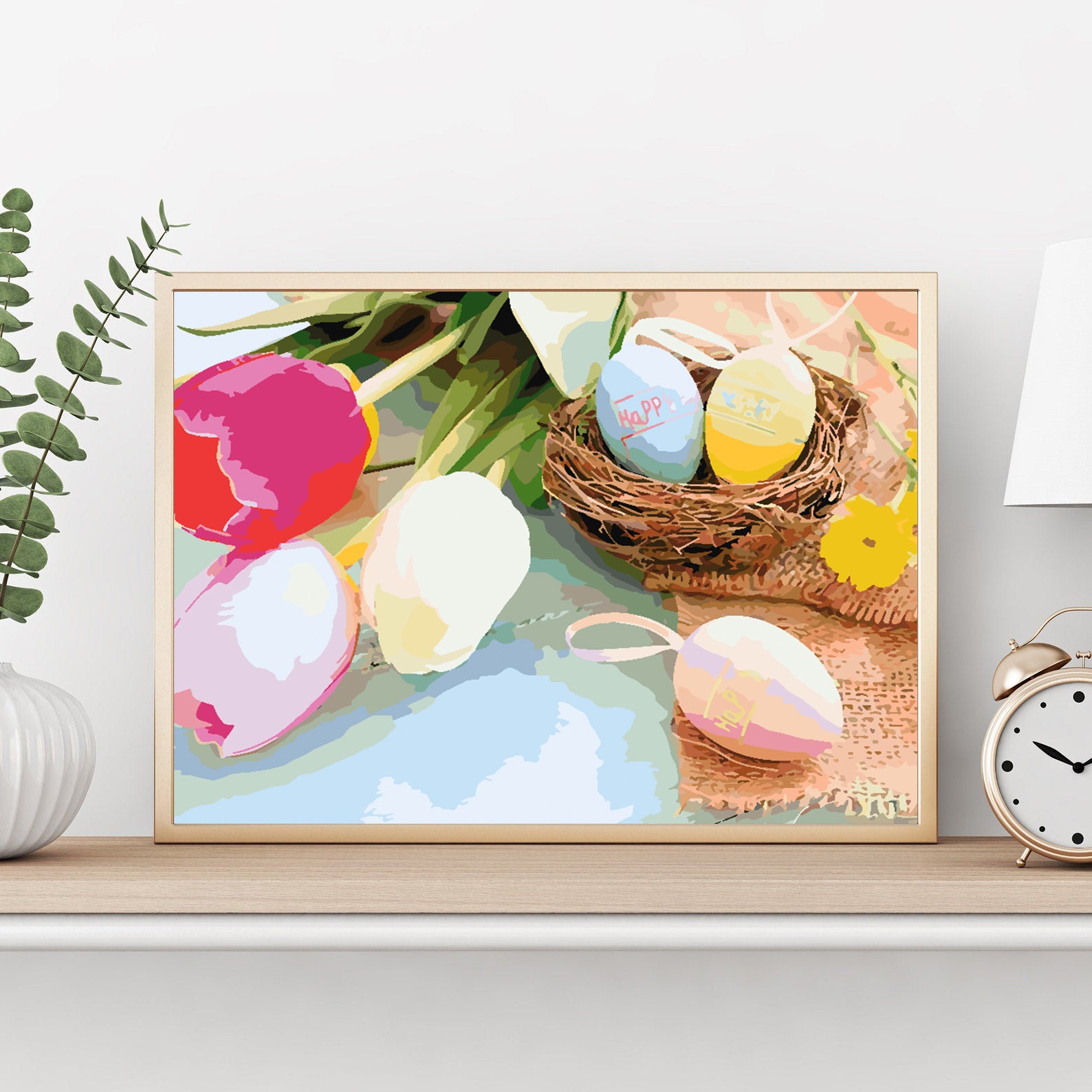 Pictura pe numere - Ouă de Paște și Lalele 4235