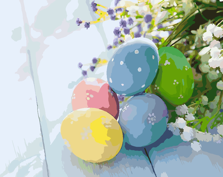 Pictura pe numere - Ouă de Paște 4242