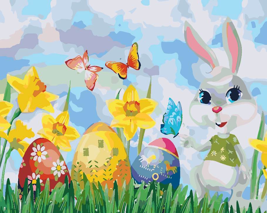 Pictura pe numere - Iepuraș de Paște 4243