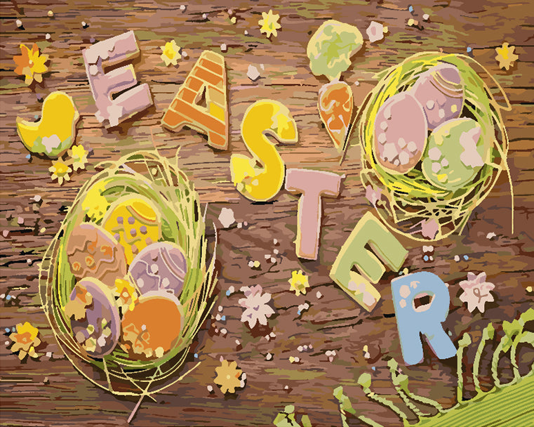 Pictura pe numere - Paște 4244